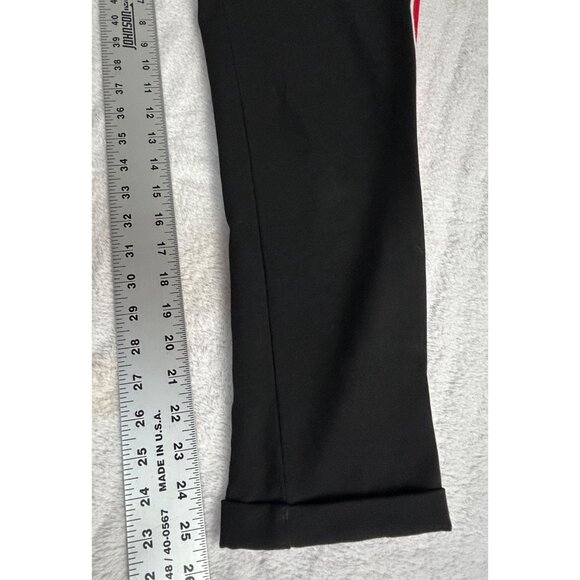 Zara Trafaluc Women's Black Ankle Pants Small Red White Side Stripe Sporty Chic - Picture 9 of 9